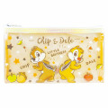Japan Disney Clear Makeup Pouch Bag Pencil Case (M) - Chip & Dale - 1