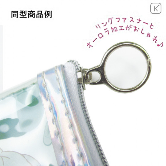 Japan Disney Clear Makeup Pouch Bag Pencil Case (M) - Chip & Dale - 2