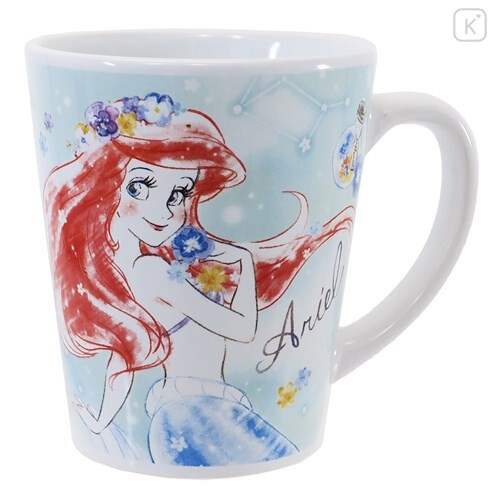 Japan Disney Princess Ceramic Mug - Little Mermaid Ariel Dreamy with Gift Box Set - 1