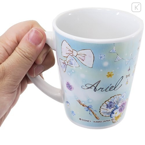Japan Disney Princess Ceramic Mug - Little Mermaid Ariel Dreamy with Gift Box Set - 3