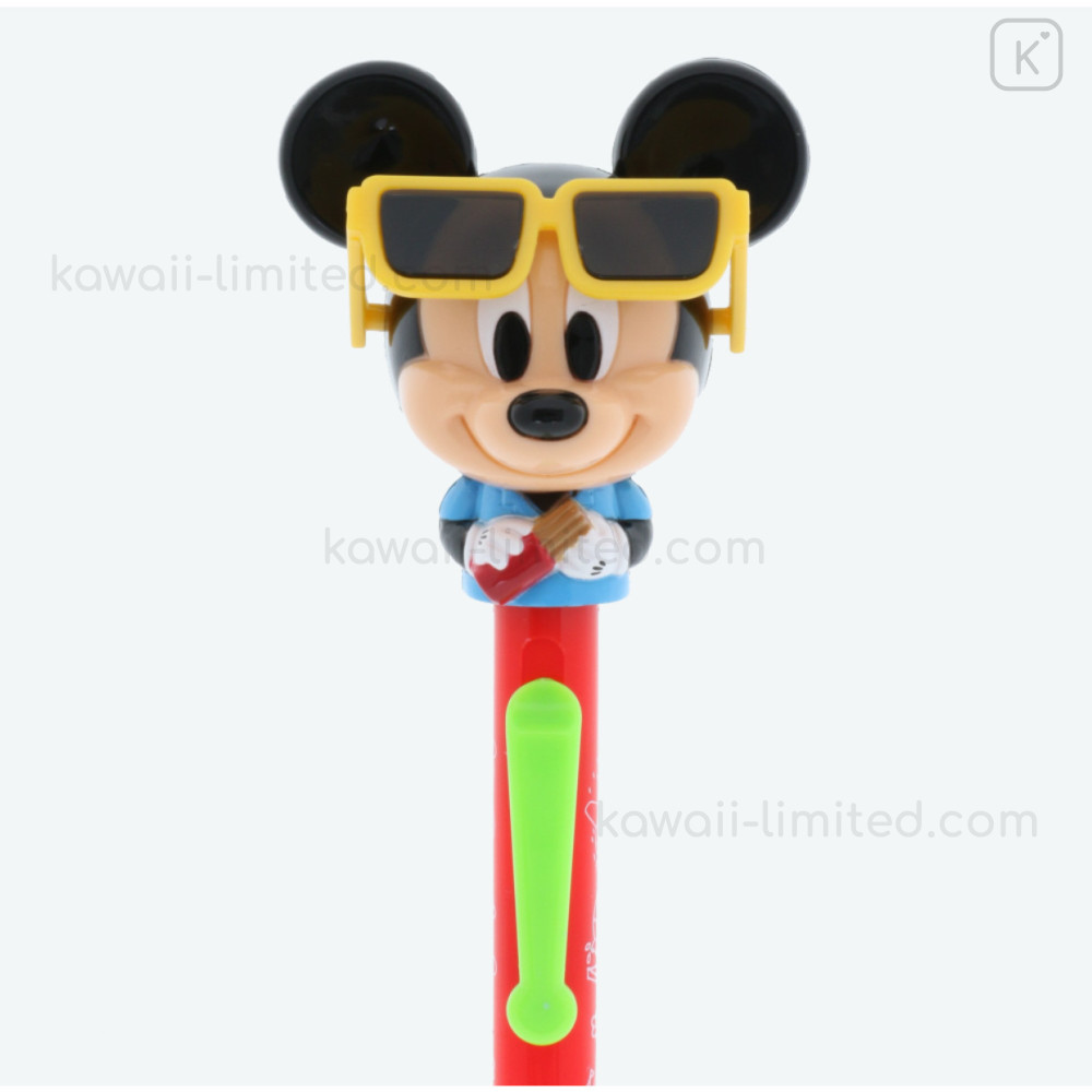 Japan Disney Resort Limited Big Head Moving Glasses Ball Pen - Mickey