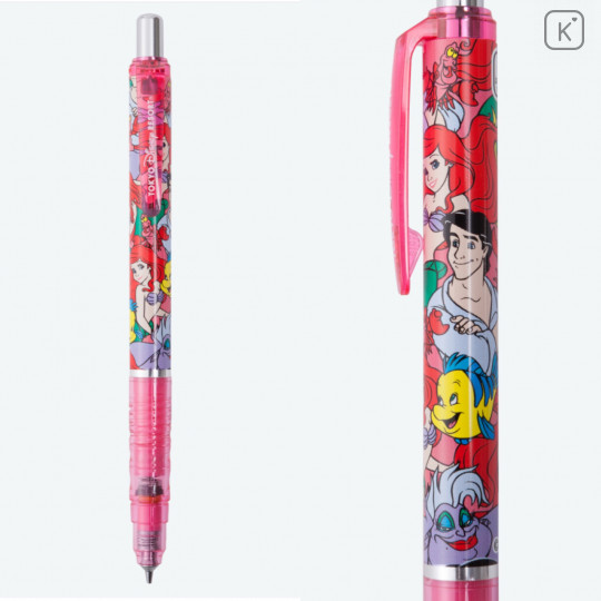Japan Tokyo Disney Resort Zebra DelGuard Mechanical Pencil - Ariel & Friends Pink - 1