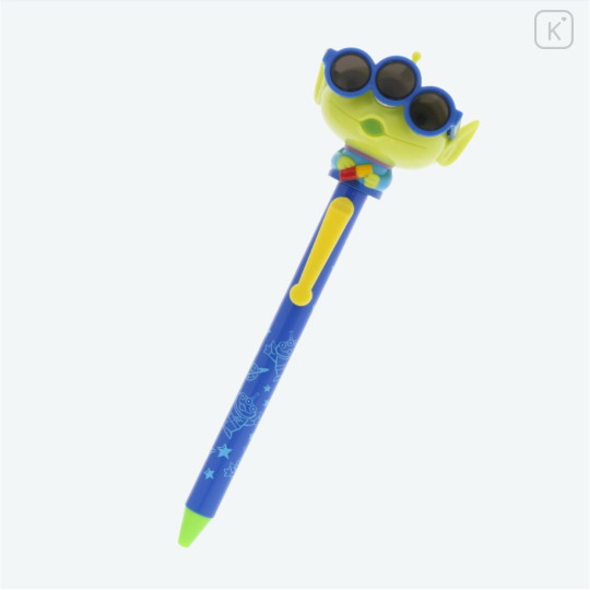 Japan Disney Resort Limited Big Head Moving Glasses Ball Pen - Toy Story Alien Little Green Men - 2