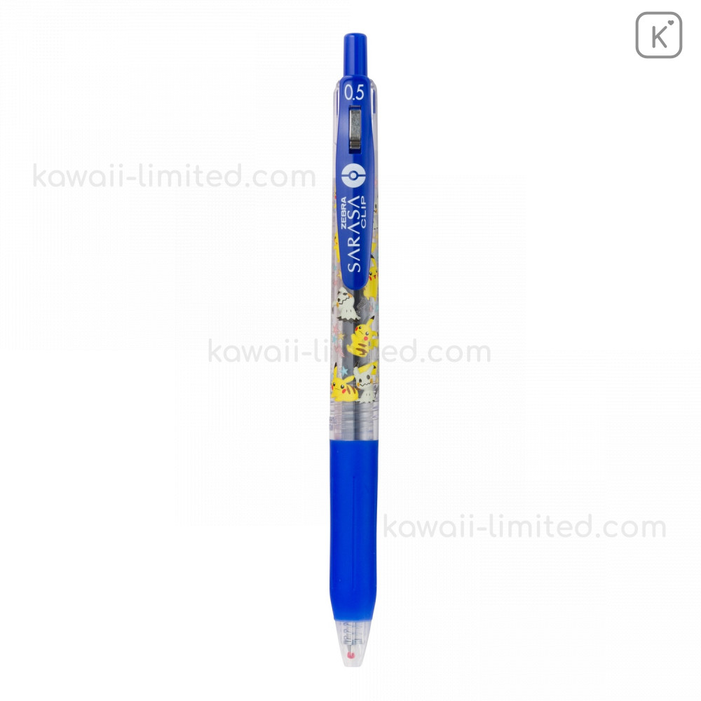 Japan Pokemon Zebra Sarasa Clip 05mm Gel Pen Pikachu Blue