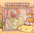 Japan Sanrio Masking Seal Flake Sticker - Pompompurin Pudding Dog with Gold Foil - 1