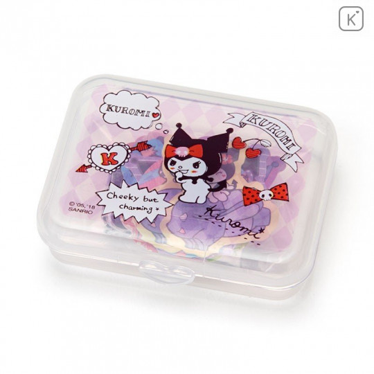 Japan Sanrio Masking Seal Sticker - Kuromi with Case - 1