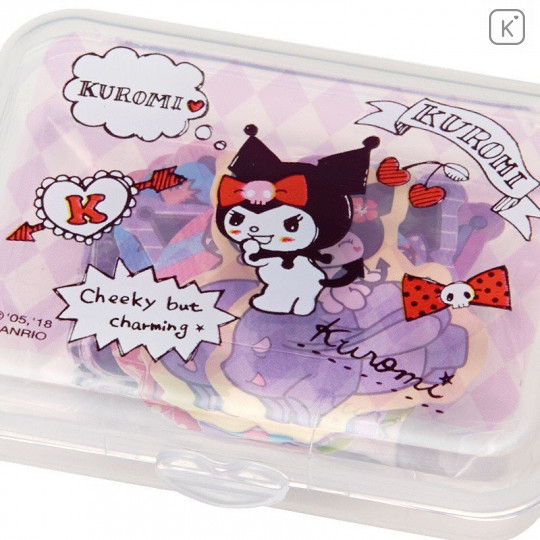 Japan Sanrio Masking Seal Sticker - Kuromi with Case - 3
