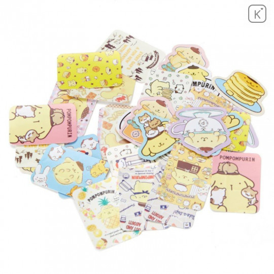 Japan Sanrio Masking Seal Sticker - Pompompurin Pudding Dog with Case - 4