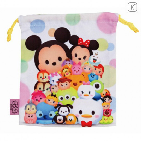 Japan Disney Drawstring Bag - Tsum Tsum White - 2