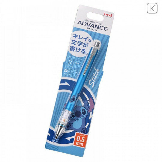 Japan Disney Advance Kuru Toga Mechanical Pencil - Stitch - 1
