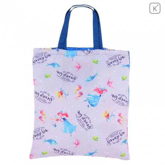Japan Disney Store Eco Shopping Bag - Little Mermaid Ariel & Prince - 2