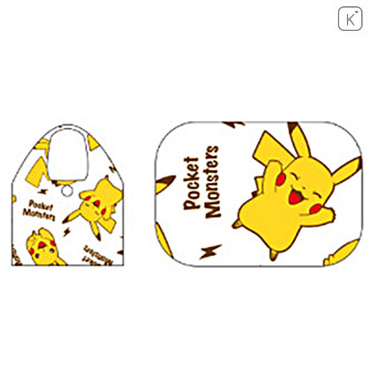 Japan Pokemon Eco Shopping Bag - Pikachu All Around White - 2