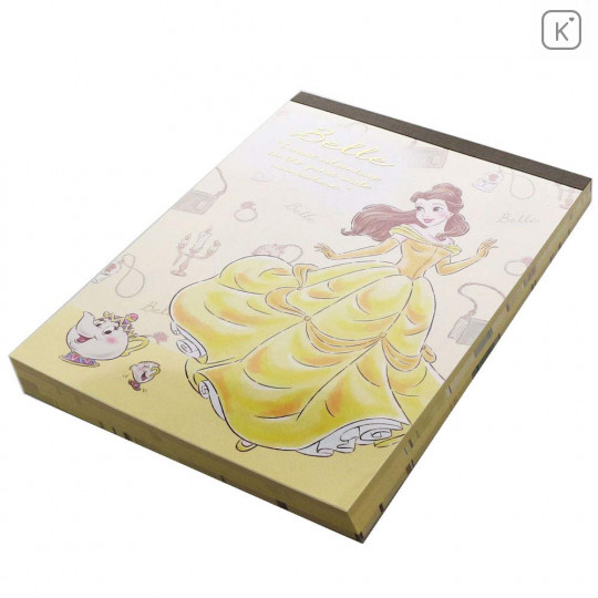 Japan Disney A6 Notepad - Beauty and the Beast Belle My Closet - 4