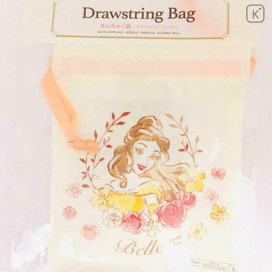 Japan Disney Drawstring Bag - Beauty and the Beast Belle - 1