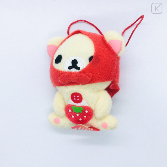 San-X Rilakkuma Happy Rainbow 7th Anniversary Plush - Strawberry Korilakkuma - 1