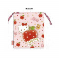 Japan Sanrio Drawstring Bag - Hello Kitty & Apple Pink - 2