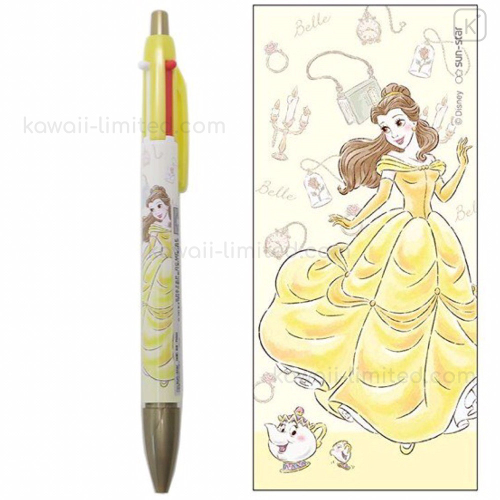 Japan Disney 2 Color Multi Pen Mechanical Pencil Beauty And