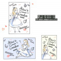 Japan Disney Letter Envelope Set - Alice in Wonderland Curious Garden - 3