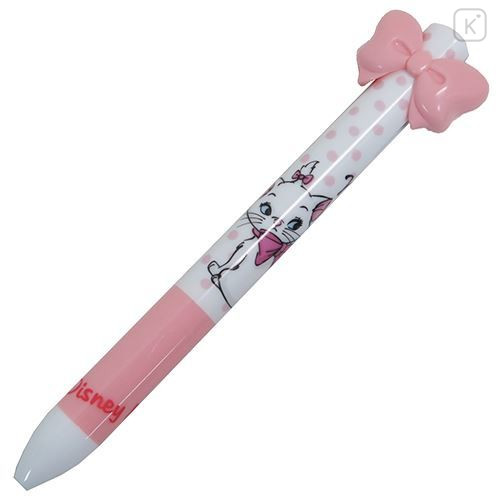 Japan Disney Two Color Mimi Pen - Marie Cat & Ribbon - 1