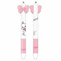 Japan Disney Two Color Mimi Pen - Marie Cat & Ribbon - 3