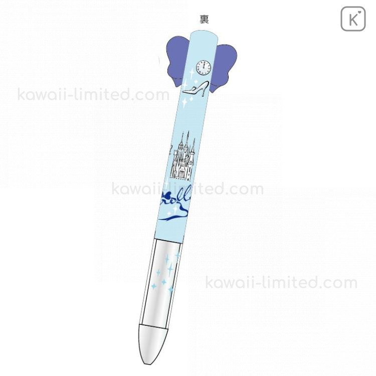 Japan Disney Two Color Mimi Pen - Princess Cinderella & Ribbon