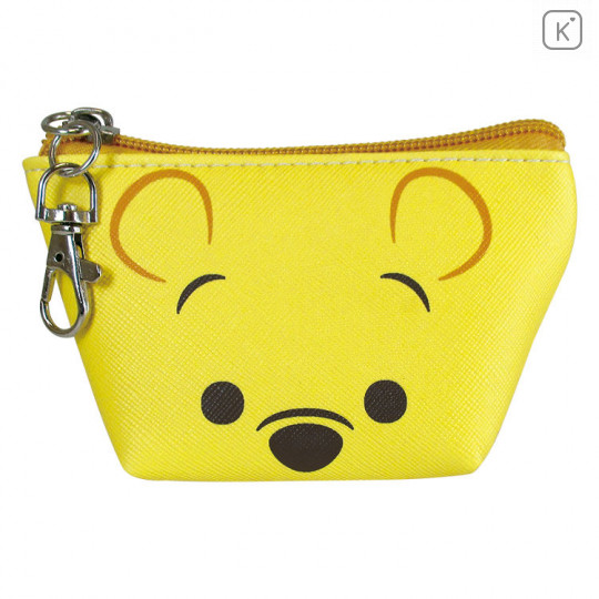 Japan Disney Triangular Mini Pouch - Winnie the Pooh Faces - 1