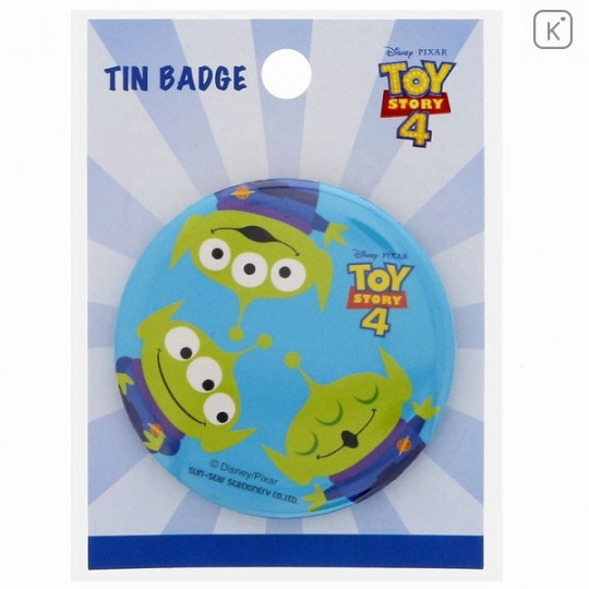 Japan Disney Tin Badge - Toy Story 4 Little Green Men Alien - 1