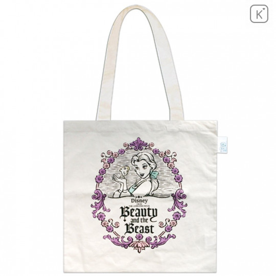 Japan Disney Eco Shopping Bag - Princess Beauty and the Beast Belle Purple - 1