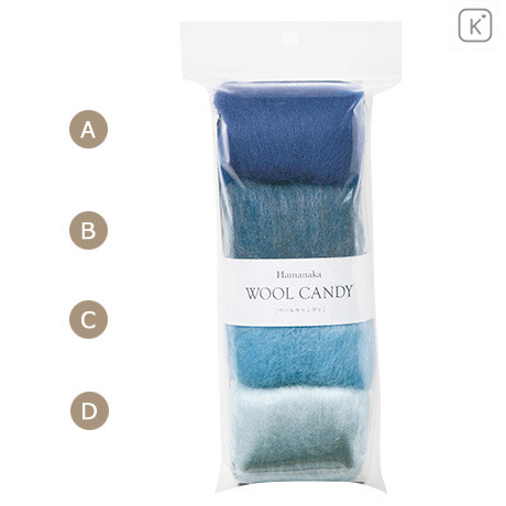 Japan Hamanaka Wool Candy 4-Color Set - Majolica Blue - 1