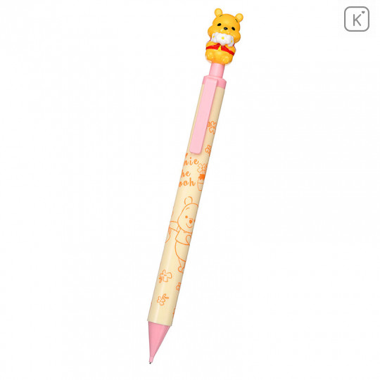 Japan Disney Store Mechanical Pencil - Winnie the Pooh & Flower - 1