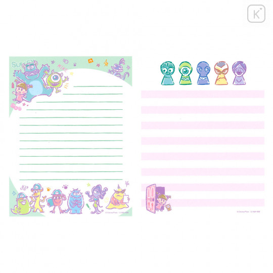 Japan Disney Letter Envelope Set - Monster Company - 3