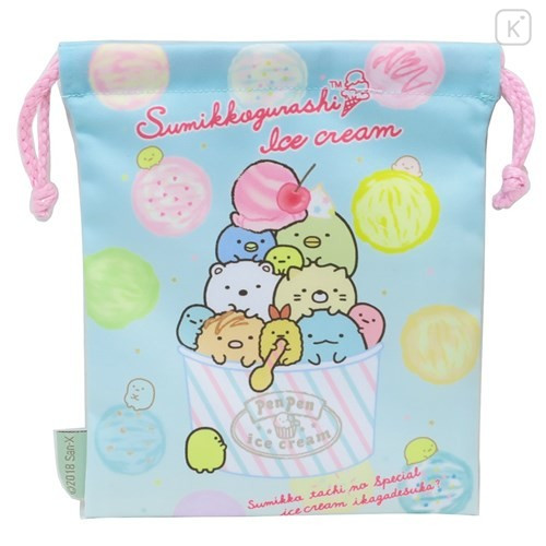 Japan Sumikko Gurashi Drawstring Bag - Ice Cream - 2