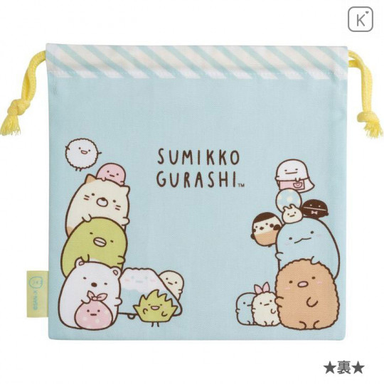 Japan Sumikko Gurashi Drawstring Bag - Light Blue - 2