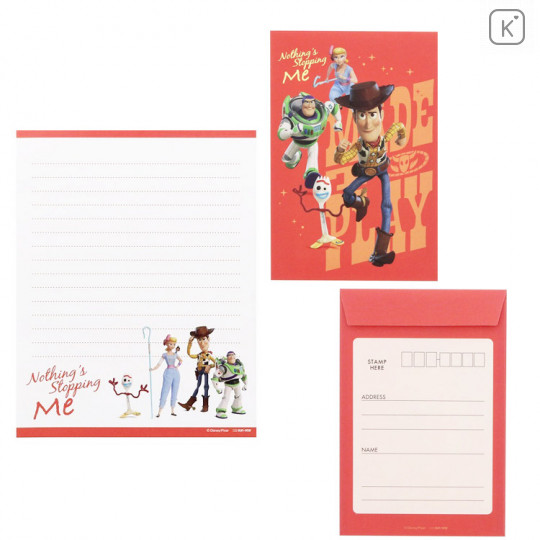 Japan Disney Letter Envelope Set - Toy Story 4 Woody & New Friends - 3