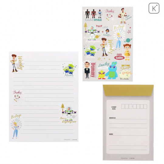 Japan Disney Letter Envelope Set - Toy Story 4 Woody Grey - 2