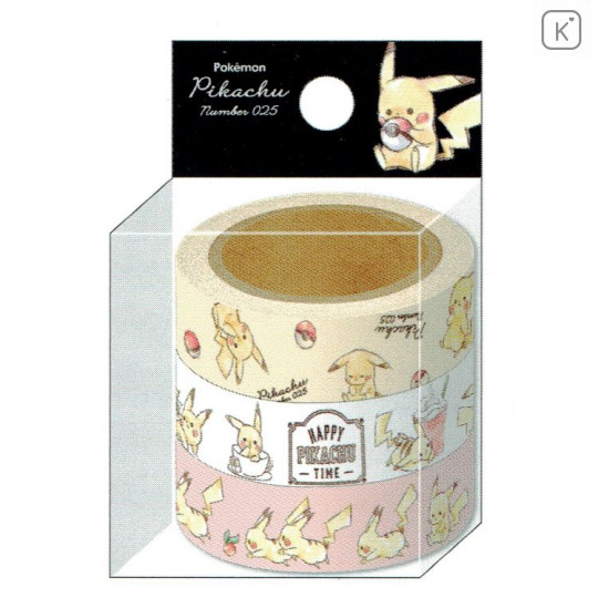 Japan Pokemon Washi Paper Masking Tape - Pikachu Set - 2