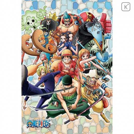 Japan One Piece Art Crystal Jigsaw Puzzle 126pcs - Full Team - 1