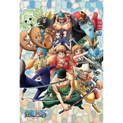 Japan One Piece Art Crystal Jigsaw Puzzle 126pcs - Full Team