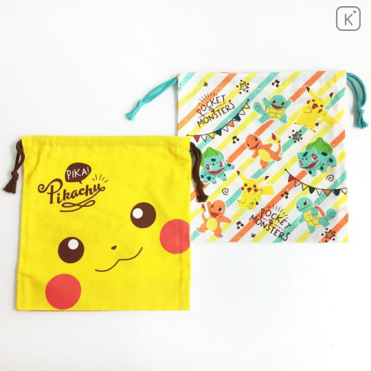 Japan Pokemon Drawstring Bag - Pikachu & Pocket Monsters - 1