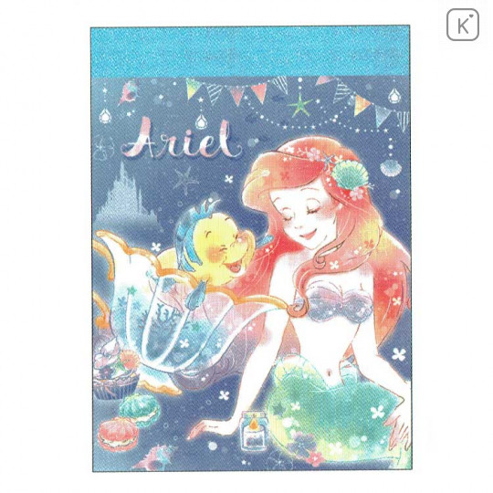 Japan Disney Mini Notepad - Little Mermaid Ariel - 1