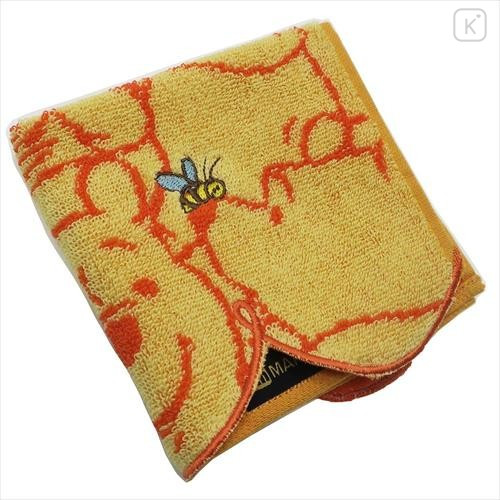 Japan Disney Jacquard Handkerchief Wash Towel - Pooh & Bee - 2