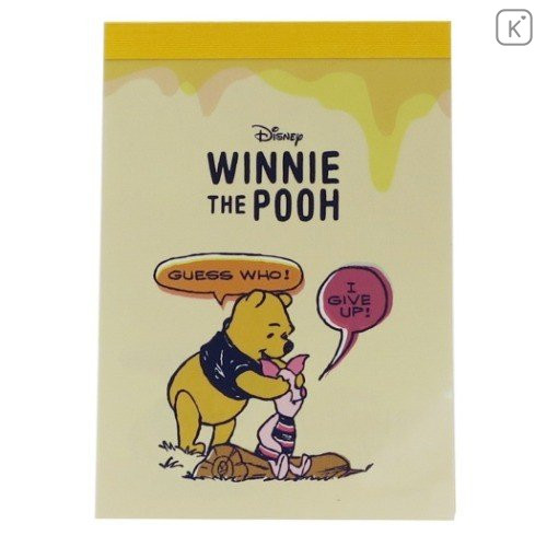 Japan Disney Mini Notepad - Winnie the Pooh - 1