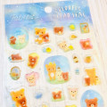 Japan San-X Rilakkuma Bear Clear Seal Sticker - Chairoikoguma Star Night - 2
