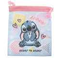 Japan Disney Drawstring Bag - Stitch Heart to Heart - 2