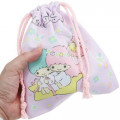Japan Sanrio Drawstring Bag - Little Twin Stars Light Purple - 3