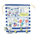 Japan Snoopy Drawstring Bag - Navy Blue Comics - 2