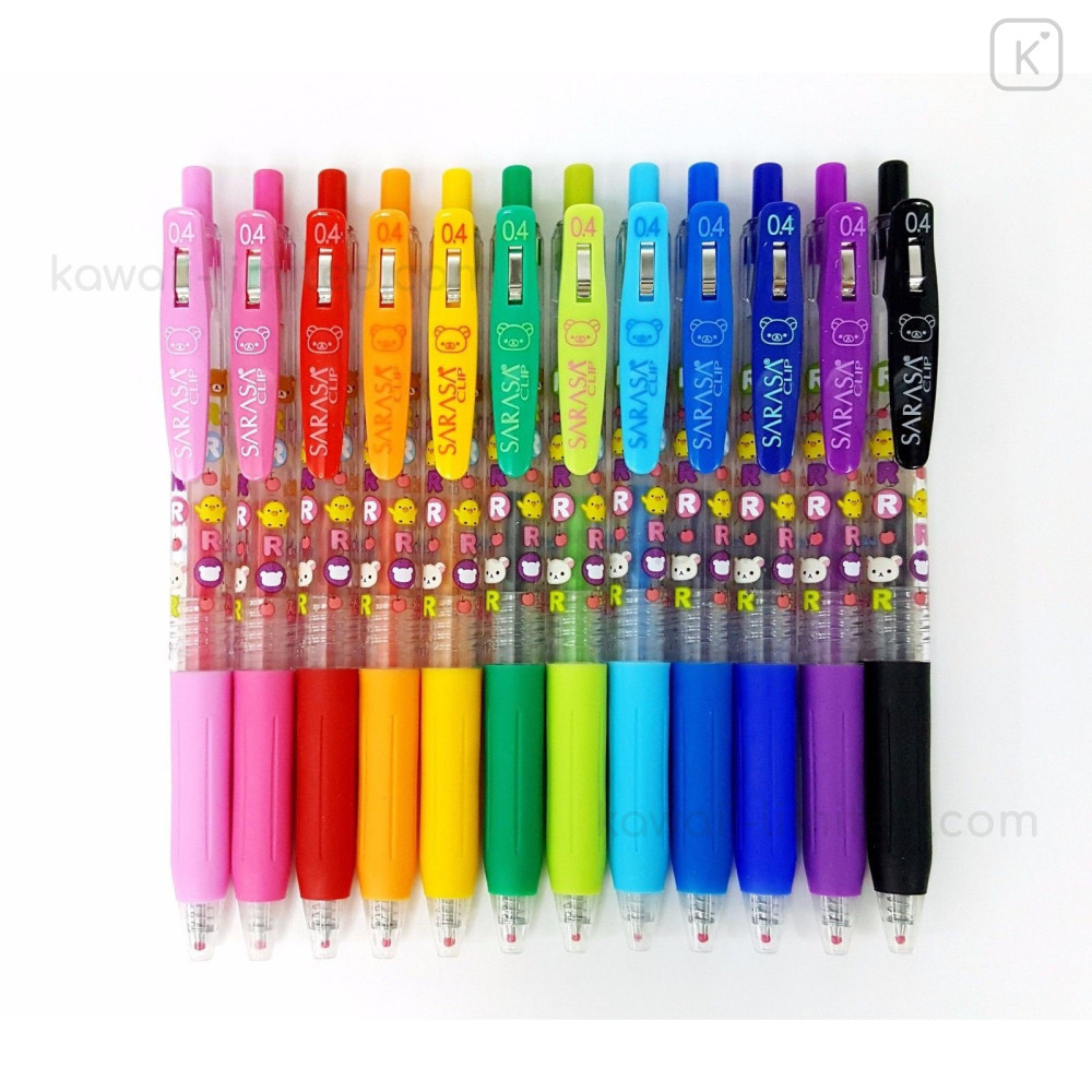 予約販売 Rilakkuma San-X Japan Sarasa Limited Kawaii | Green - Pen Gel 0.4mm Clip ピアス