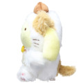 Japan Sanrio Fluffy Plush Toy (S) - Pompompurin / Happy Cat - 2