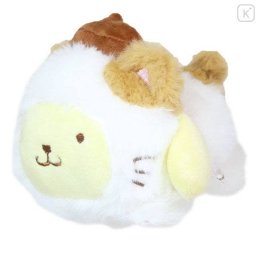 Japan Sanrio Fluffy Plush Toy (S) - Pompompurin : Happy Cat Sliding - 1