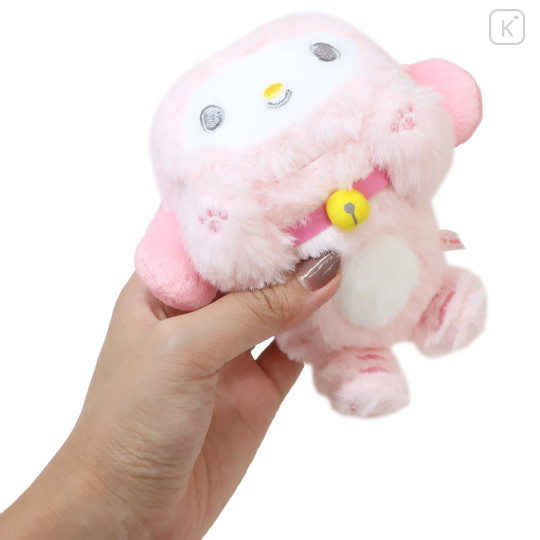 Japan Sanrio Fluffy Plush Toy (S) - My Melody : Happy Cat Sliding - 4